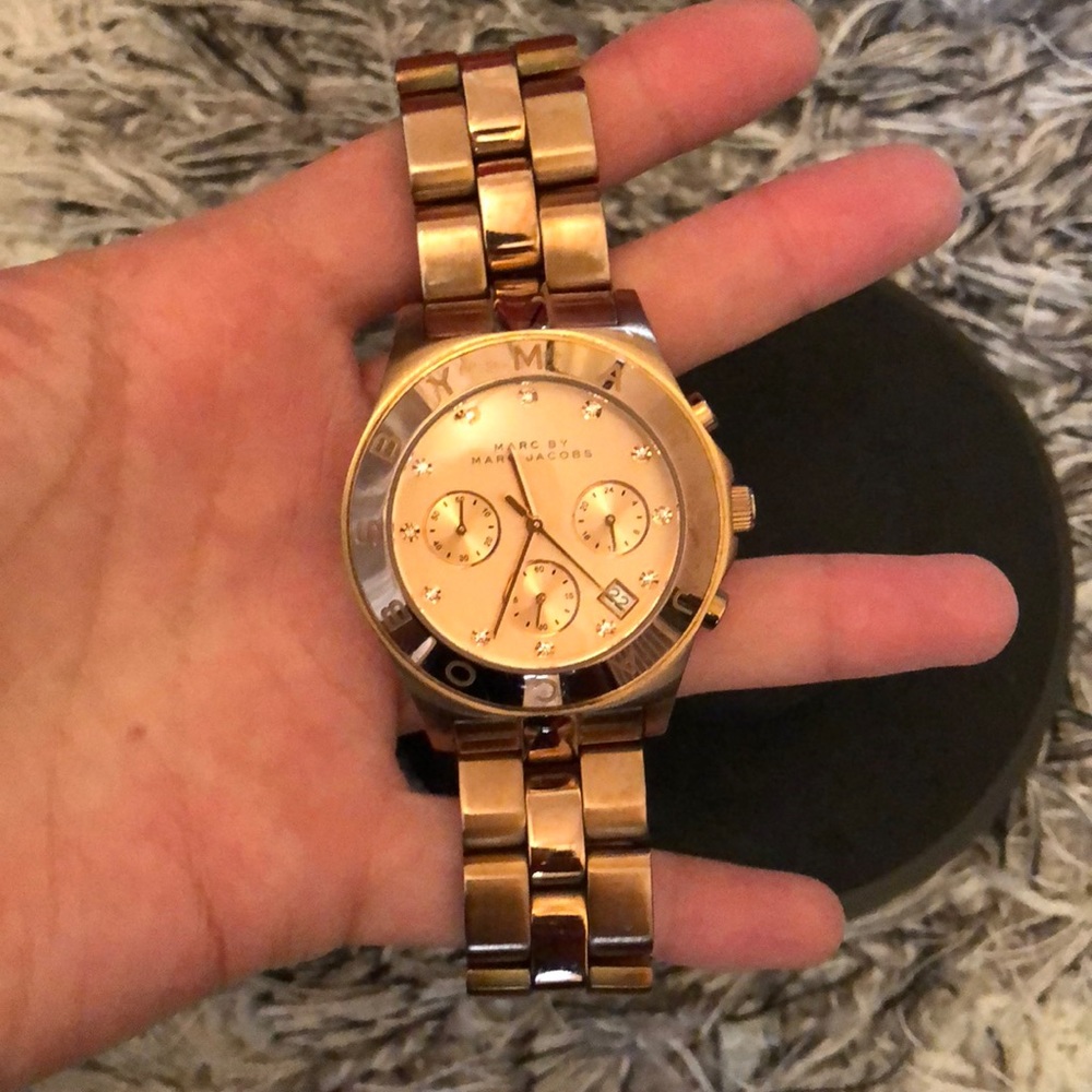Marc by Marc Jacobs rosegold chronograph watch